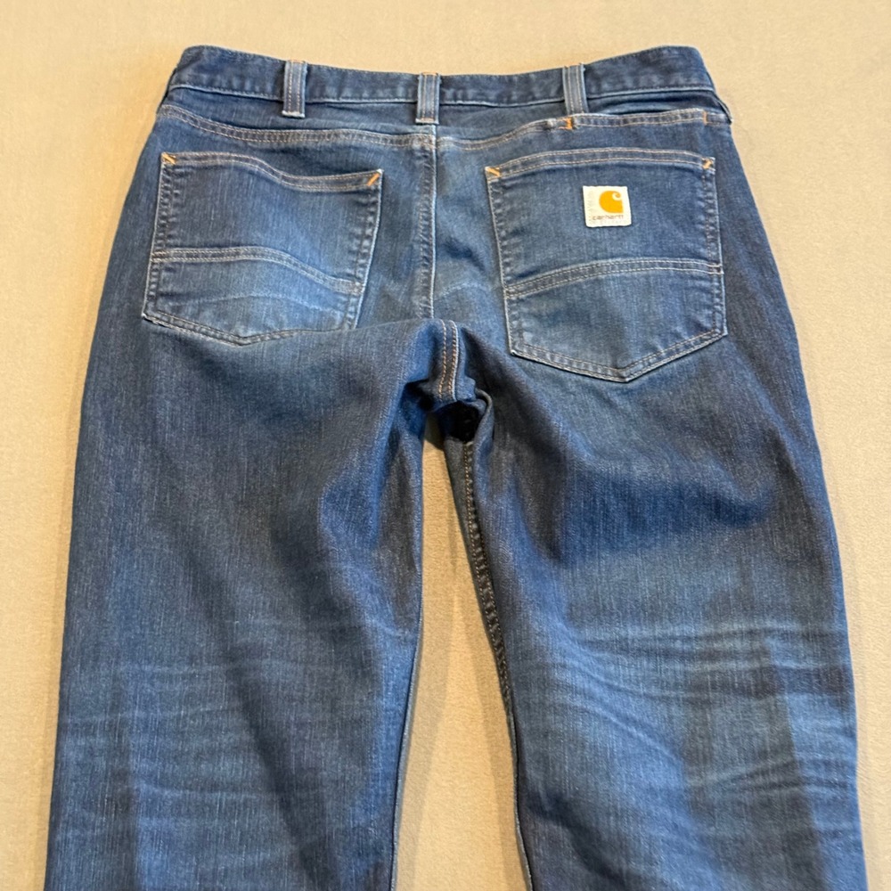 Carhartt Force Straight Fit Jeans Men's 32x34 Dark Wash Low Rise BD4945-M - Picture 11 of 13